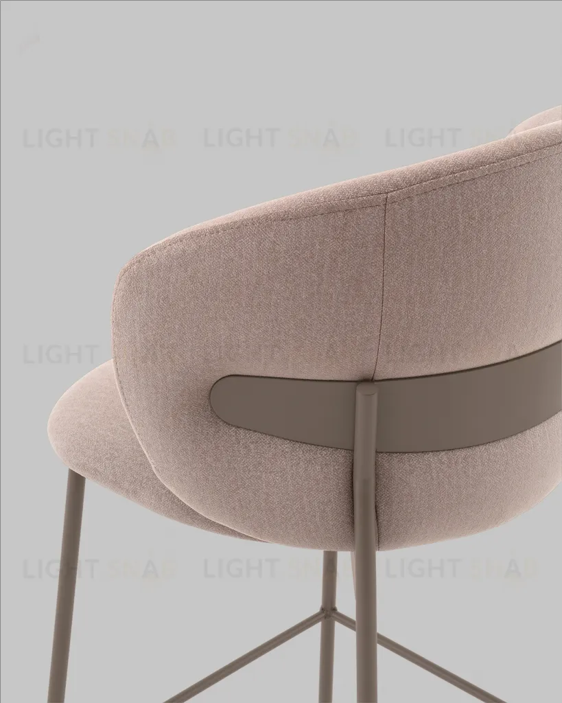 Стул полубарный Блейз велюр бежевый, каркас бежево-серый УТ000041394
