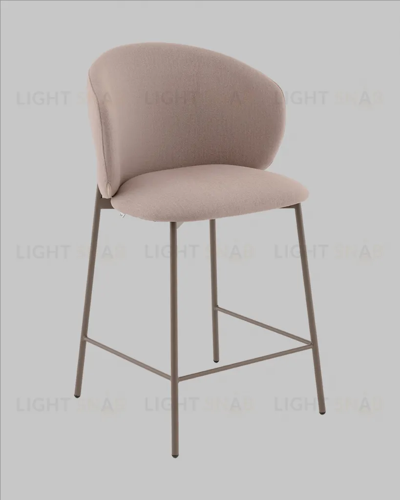 Стул полубарный Блейз велюр бежевый, каркас бежево-серый УТ000041394