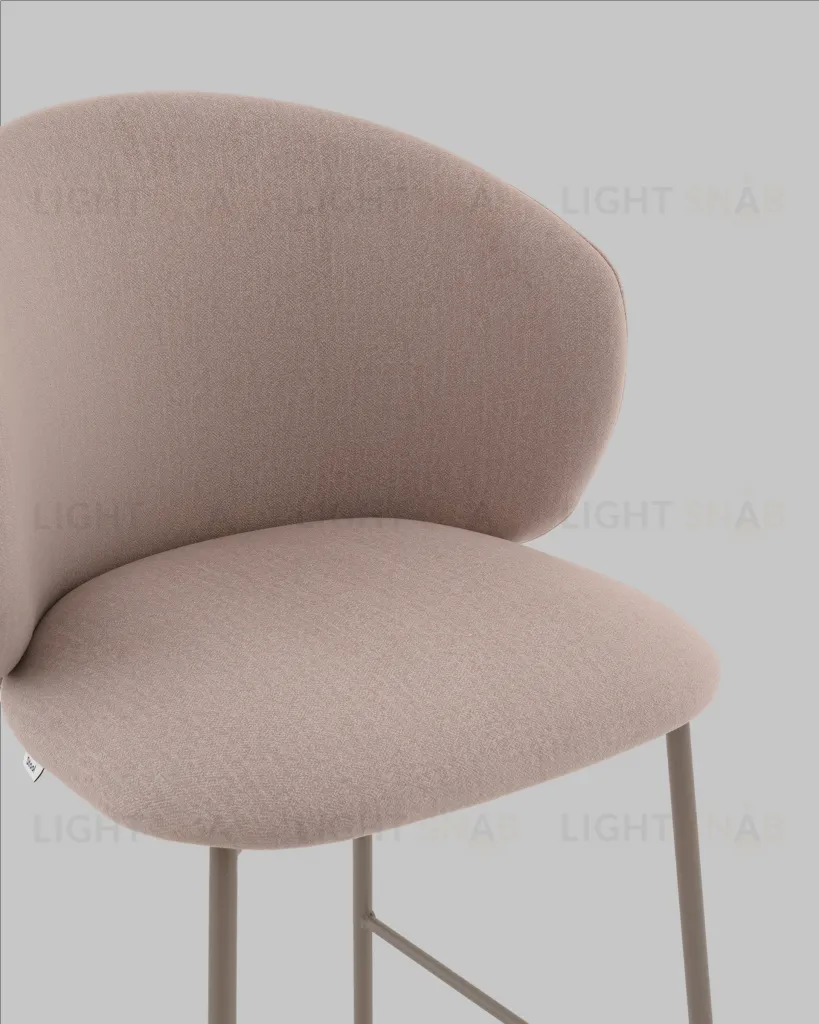 Стул полубарный Блейз велюр бежевый, каркас бежево-серый УТ000041394