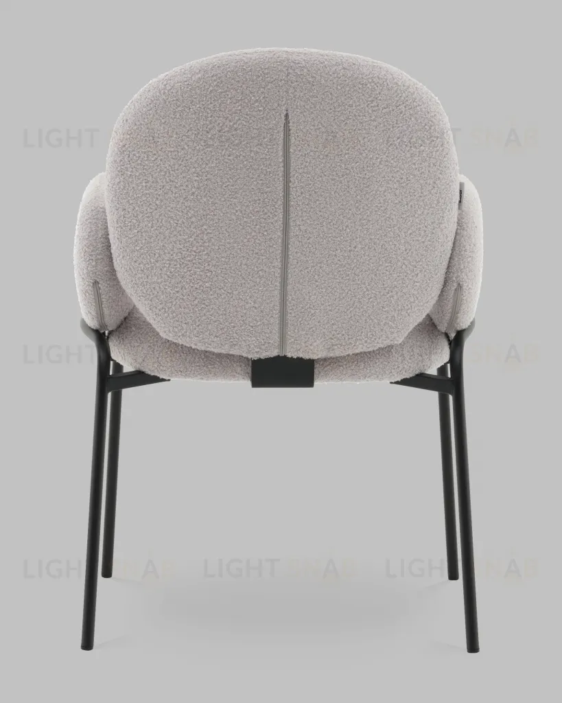 Стул с подлокотниками Моллек букле светло-серый УТ000041635