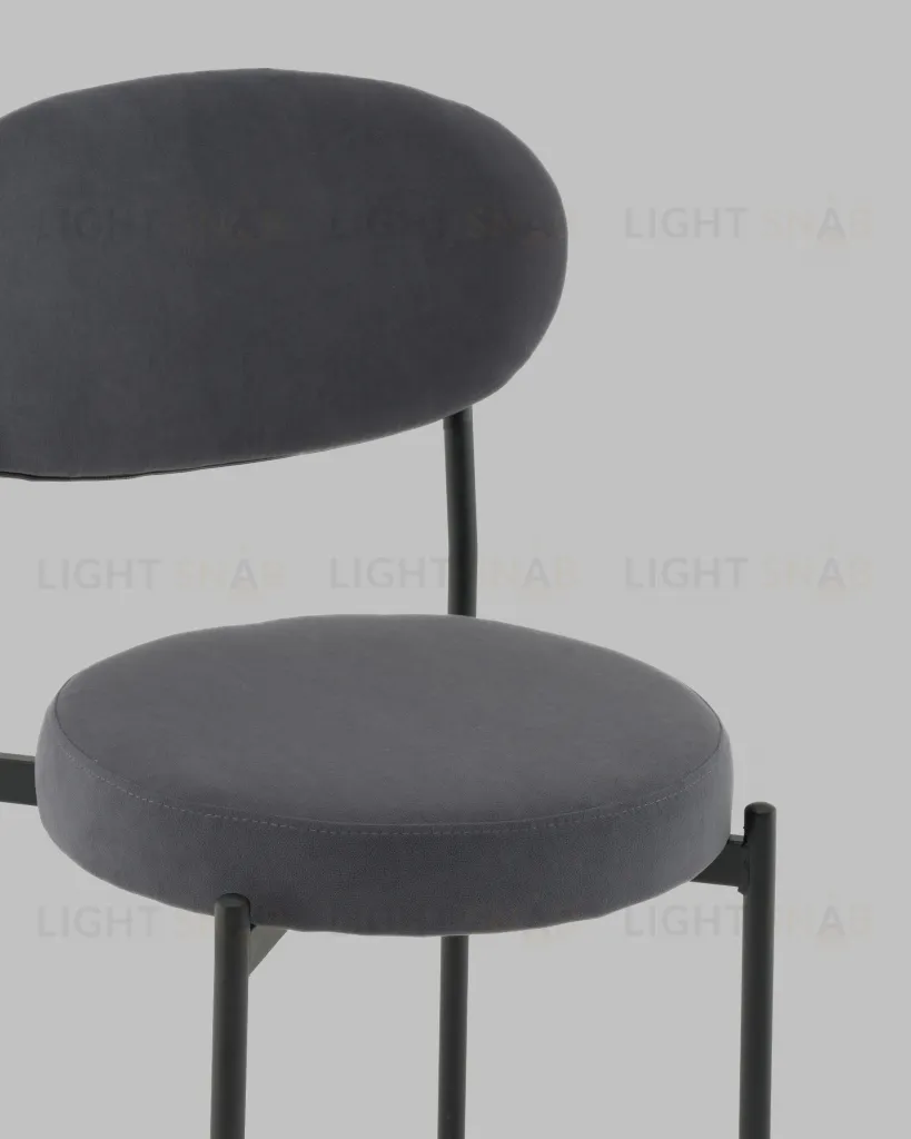 Стул Полубарный Бриф DD велюр тёмно-серый УТ000041517