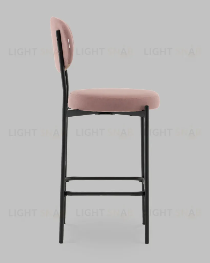 Стул Полубарный Бриф DD велюр пыльно-розовый УТ000041514