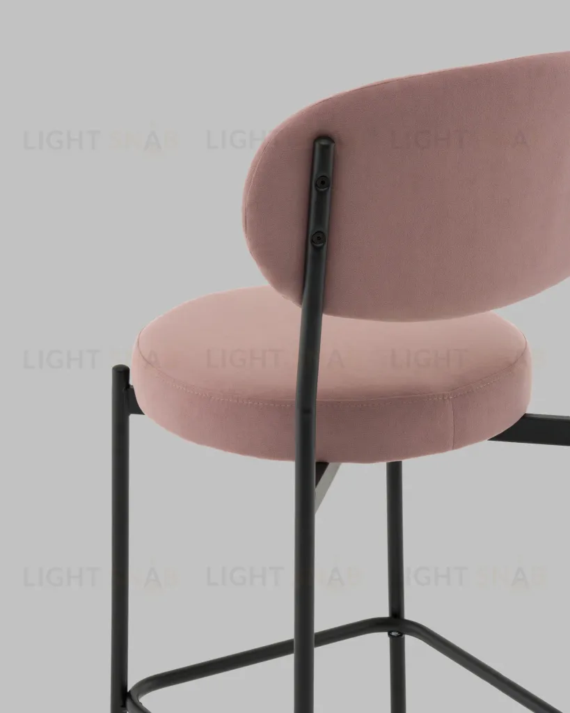 Стул Полубарный Бриф DD велюр пыльно-розовый УТ000041514