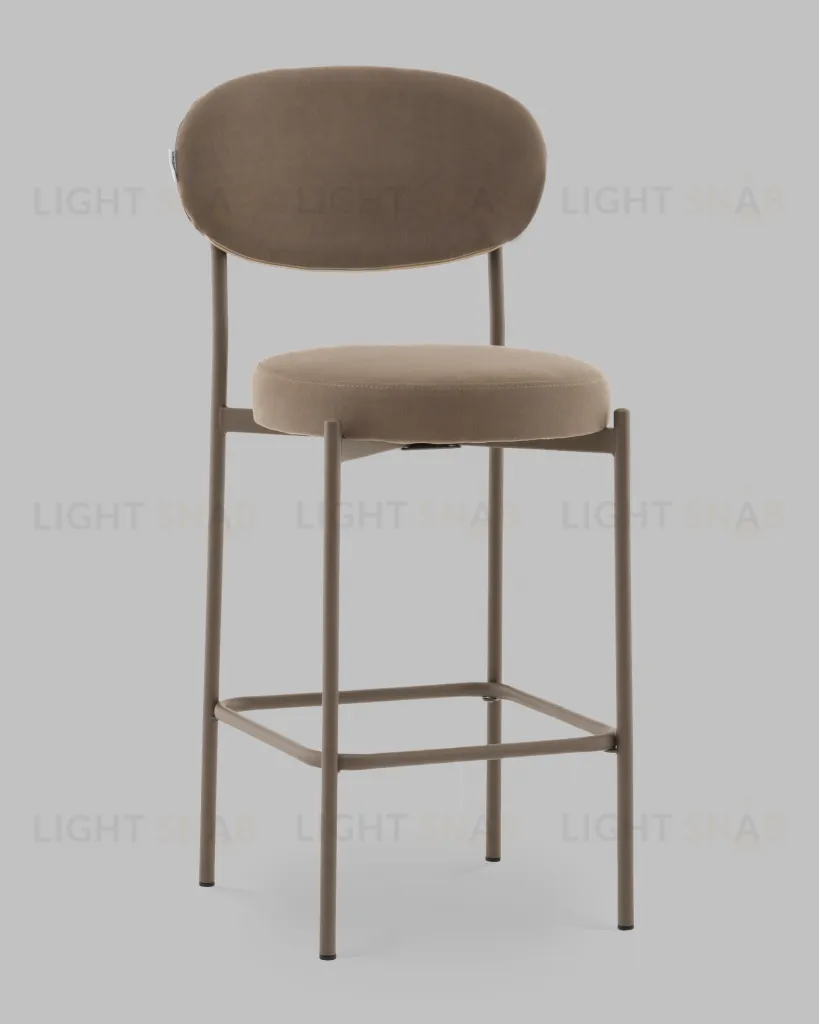Стул Полубарный Бриф DD велюр капучино каркас капучино муар УТ000041511