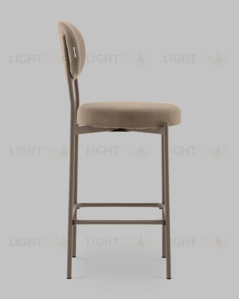 Стул Полубарный Бриф DD велюр капучино каркас капучино муар УТ000041511
