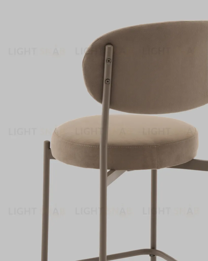 Стул Полубарный Бриф DD велюр капучино каркас капучино муар УТ000041511