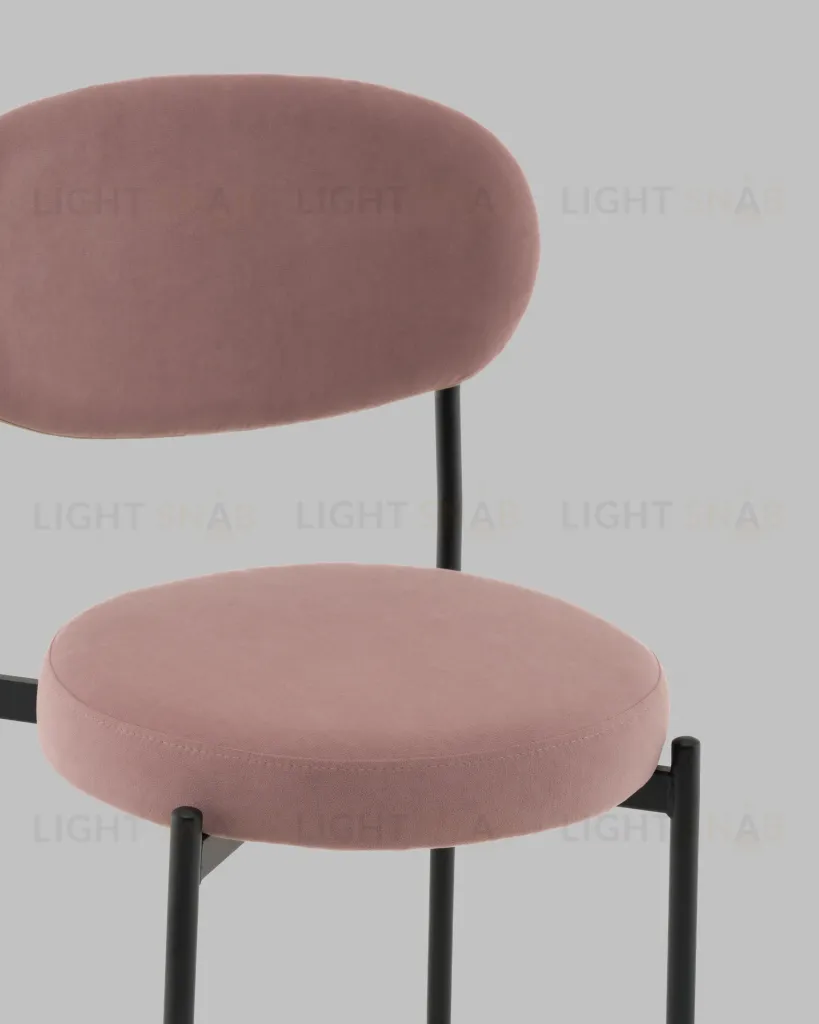 Стул Полубарный Бриф DD велюр пыльно-розовый УТ000041514
