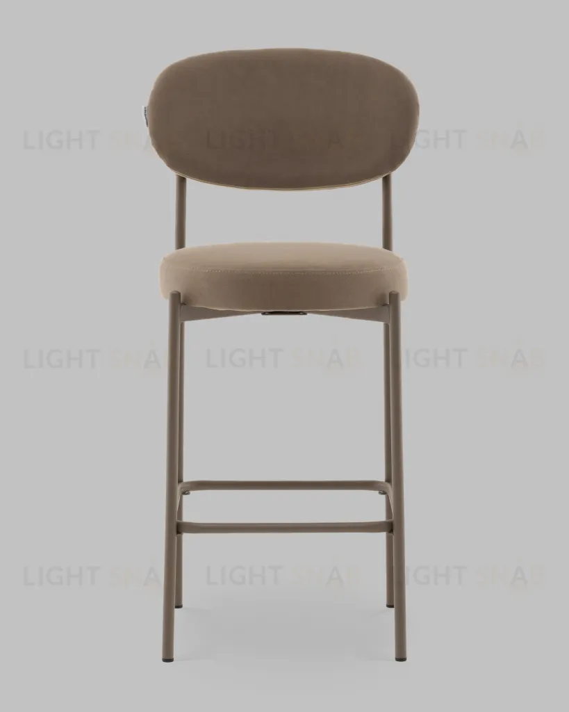 Стул Полубарный Бриф DD велюр капучино каркас капучино муар УТ000041511
