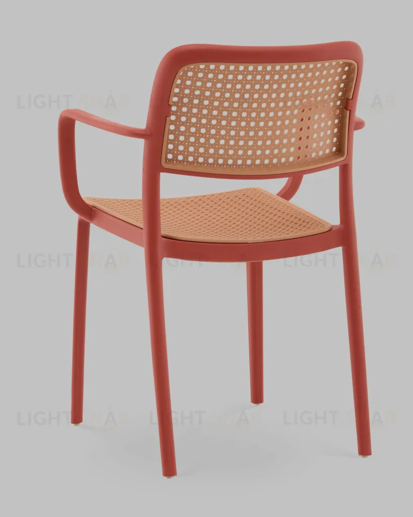 Стул Yona пластиковый с подлокотниками красный УТ000040844