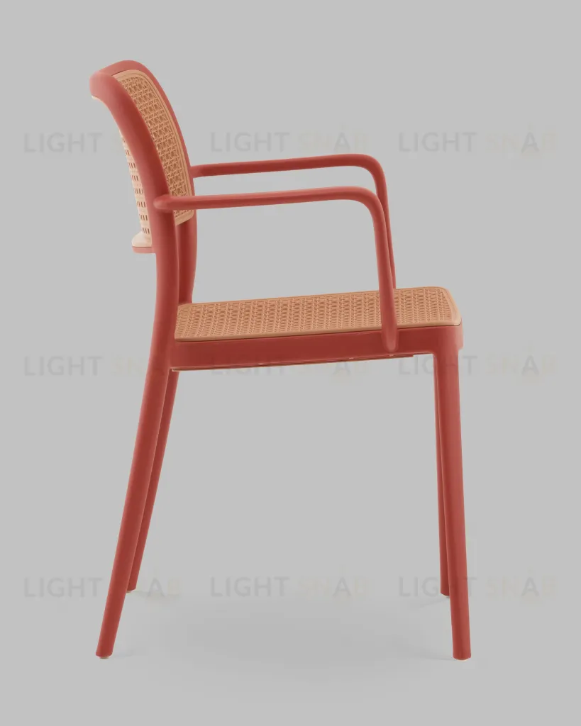 Стул Yona пластиковый с подлокотниками красный УТ000040844