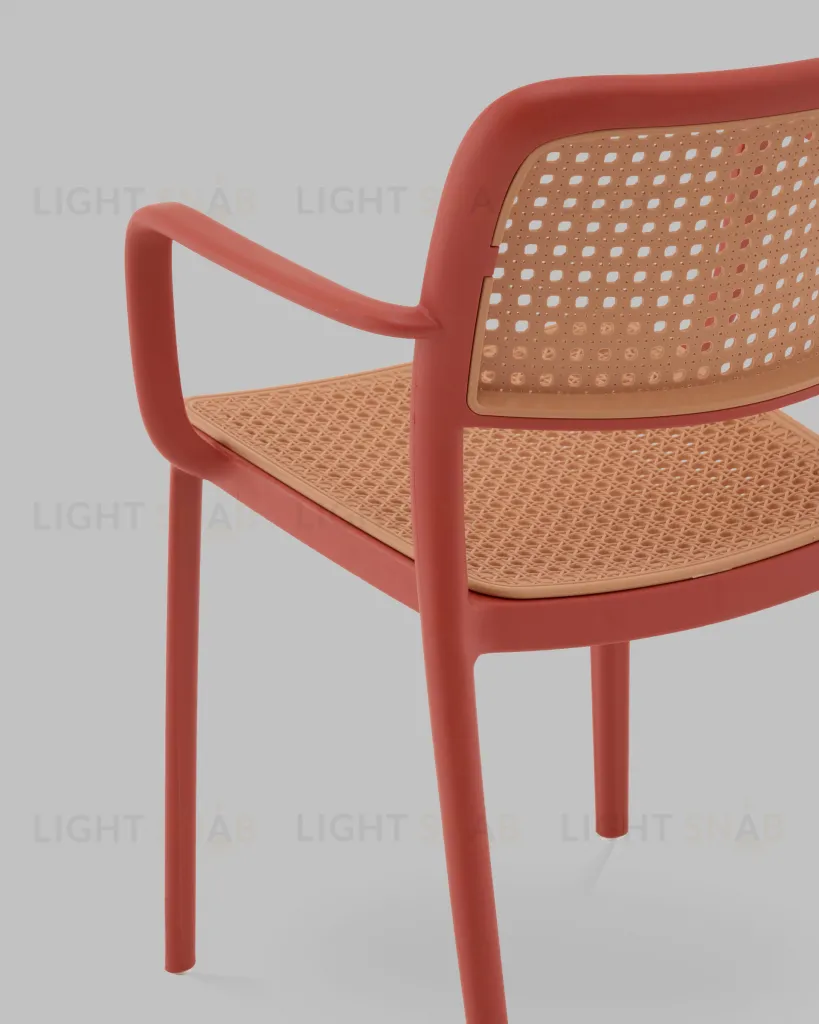 Стул Yona пластиковый с подлокотниками красный УТ000040844