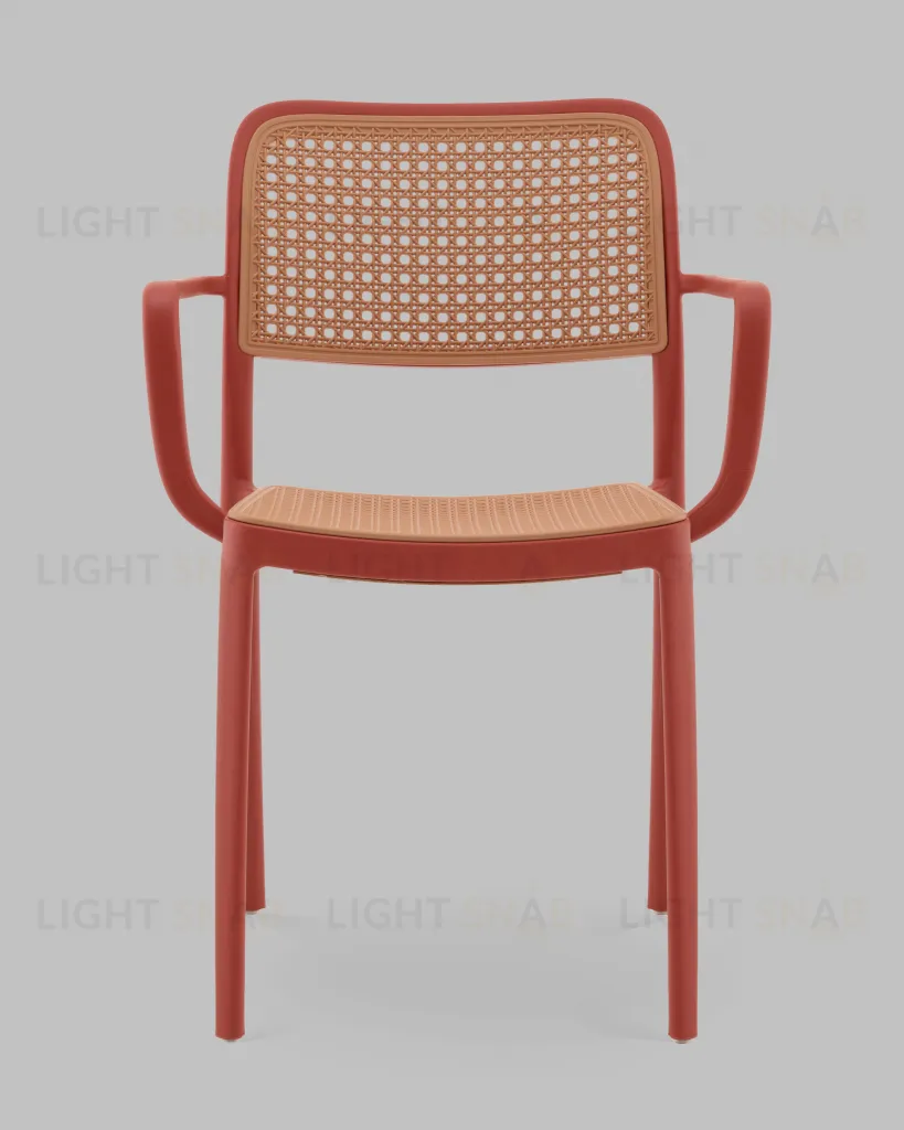 Стул Yona пластиковый с подлокотниками красный УТ000040844