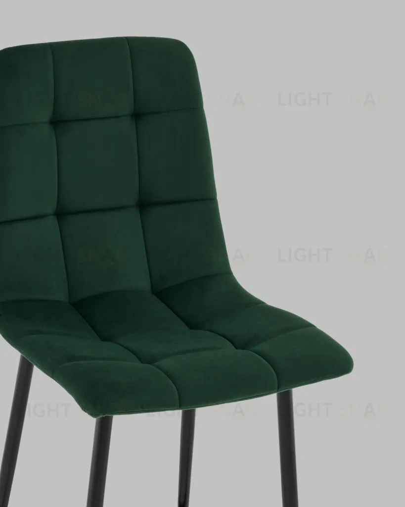 Стул полубарный Одди велюр темно-зеленый УТ000041433
