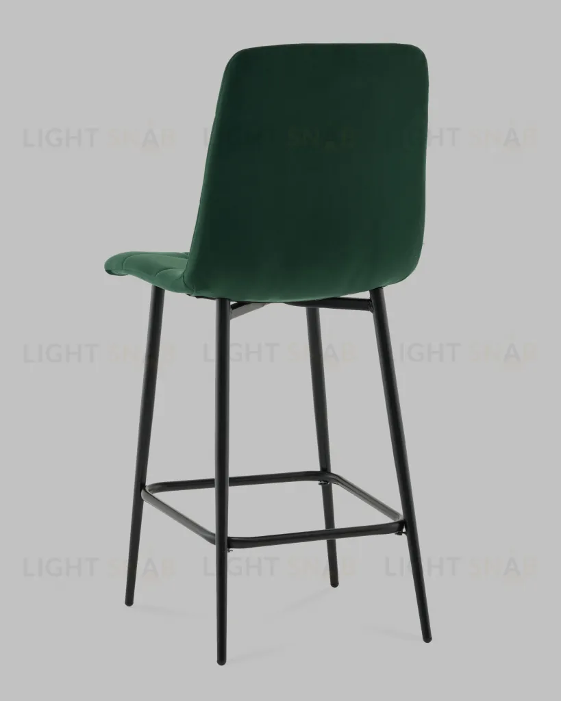 Стул полубарный Одди велюр темно-зеленый УТ000041433