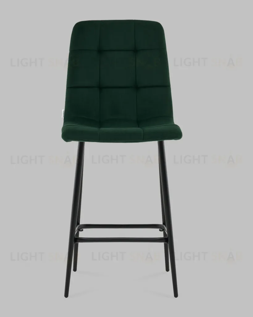 Стул полубарный Одди велюр темно-зеленый УТ000041433