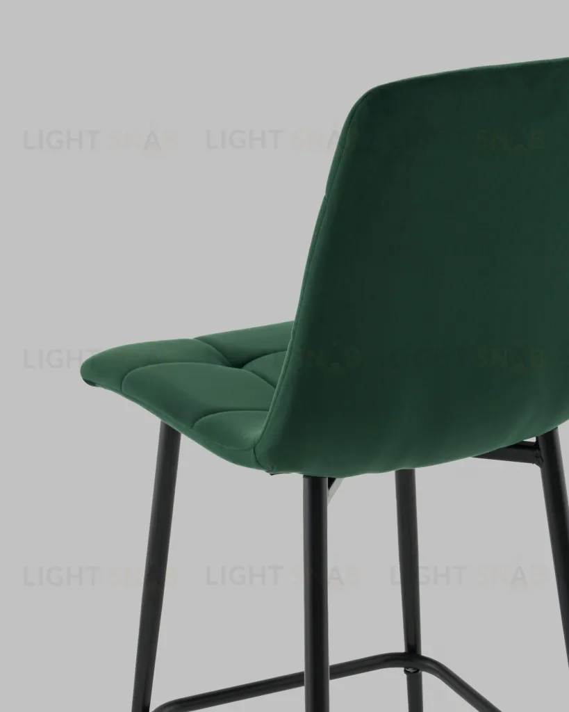 Стул полубарный Одди велюр темно-зеленый УТ000041433