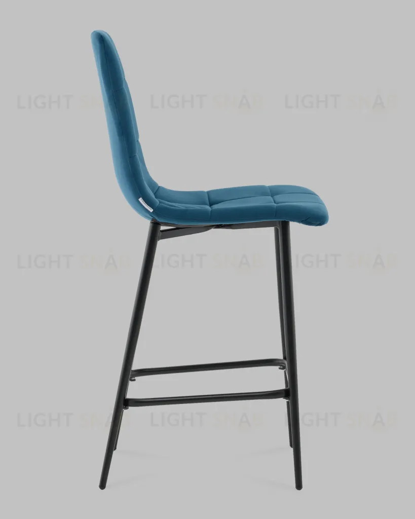 Стул полубарный Одди велюр синий УТ000041434
