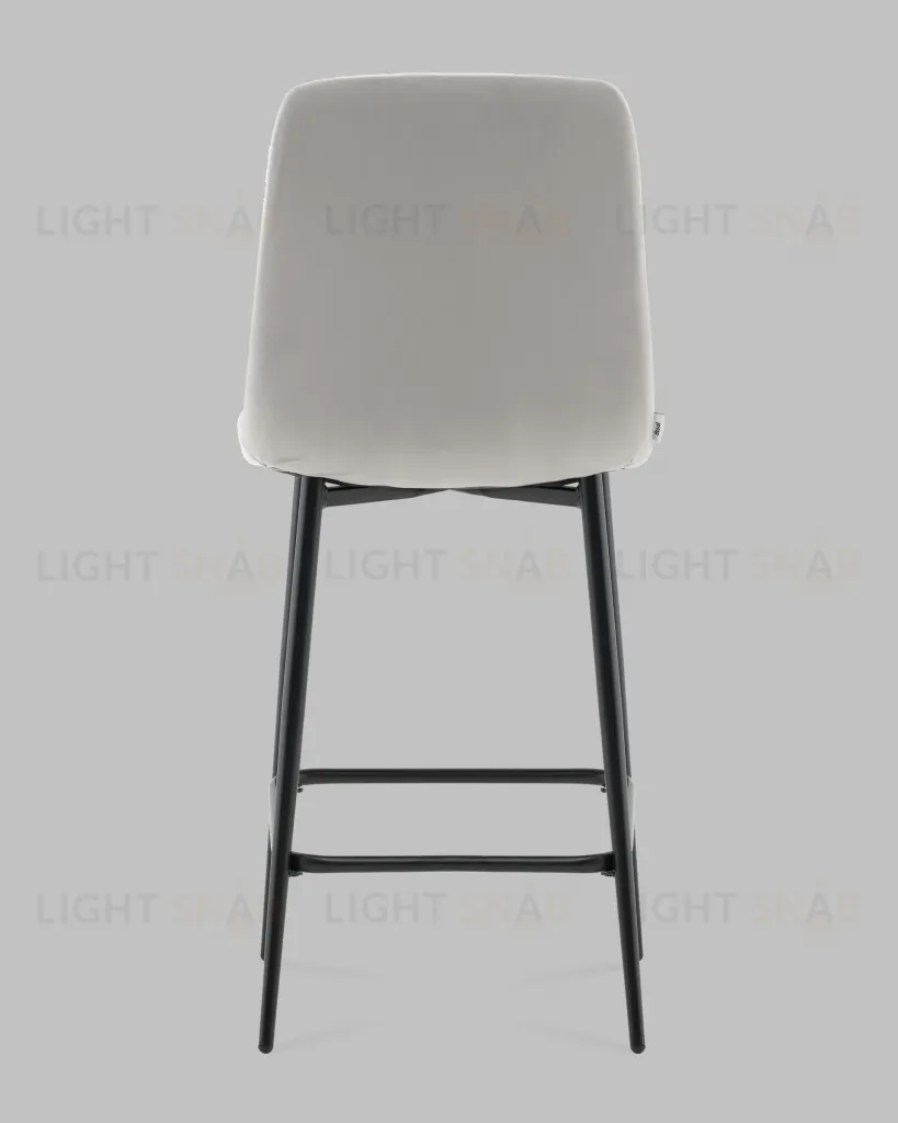 Стул полубарный Одди велюр светло-серый УТ000041432