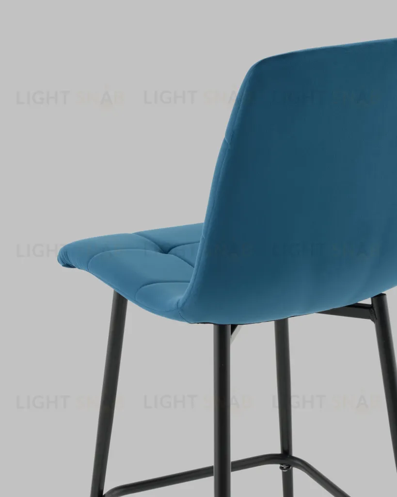 Стул полубарный Одди велюр синий УТ000041434