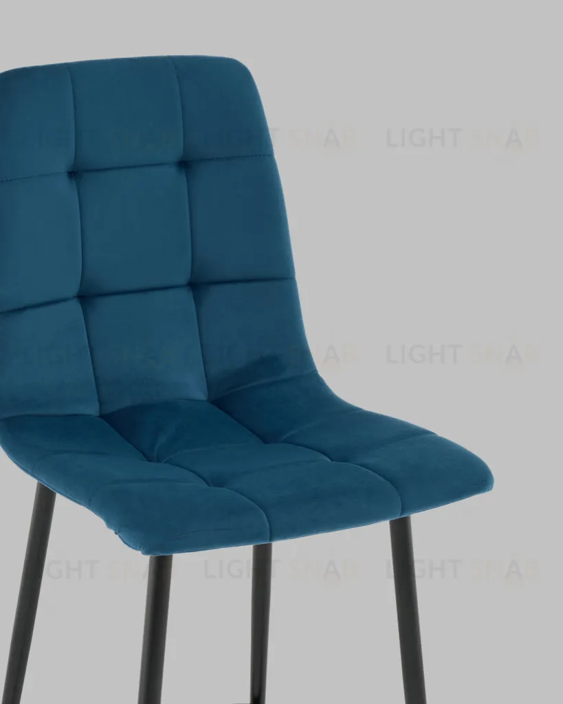 Стул полубарный Одди велюр синий УТ000041434