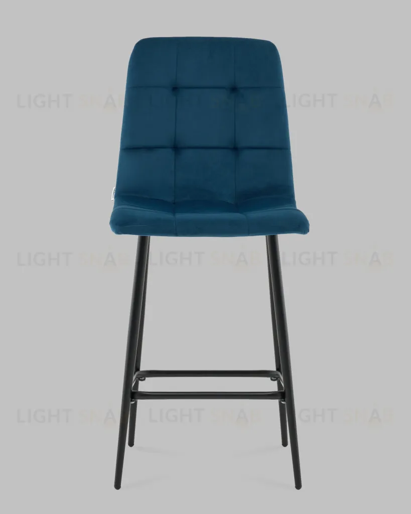 Стул полубарный Одди велюр синий УТ000041434