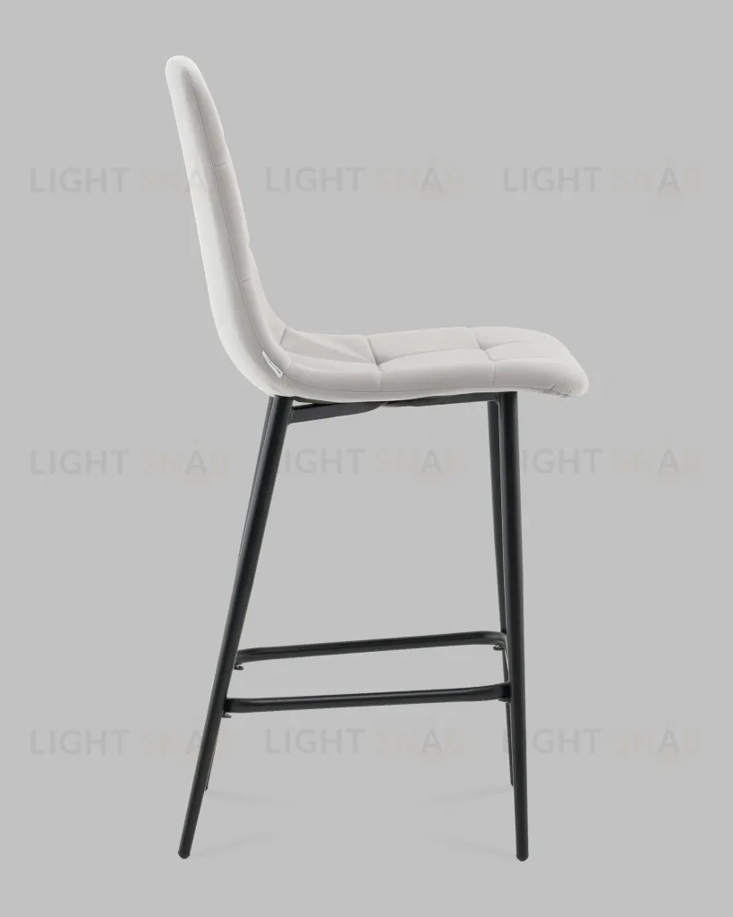 Стул полубарный Одди велюр светло-серый УТ000041432