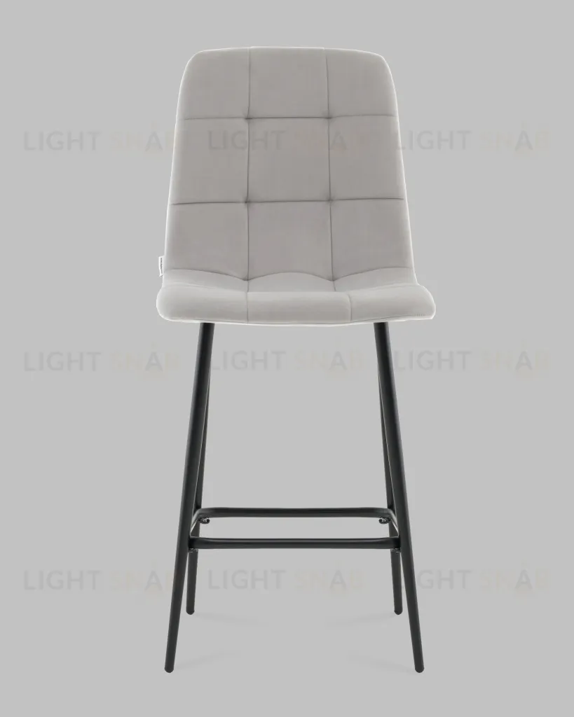 Стул полубарный Одди велюр светло-серый УТ000041432