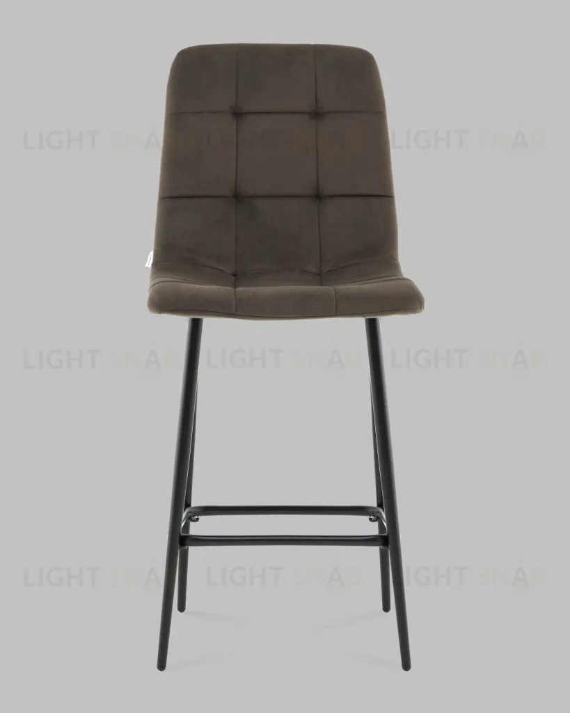 Стул полубарный Одди велюр темно-серый УТ000041435
