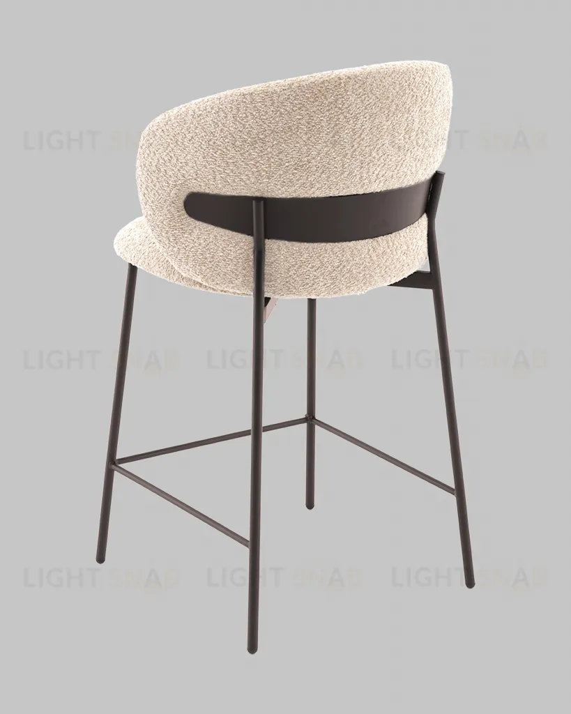 Стул полубарный Блейз букле капучино, каркас серо-коричневый УТ000041390