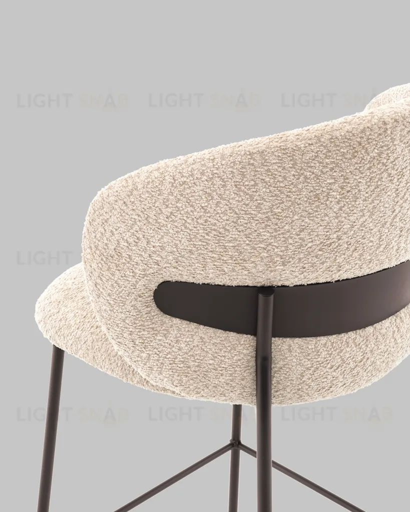 Стул полубарный Блейз букле капучино, каркас серо-коричневый УТ000041390