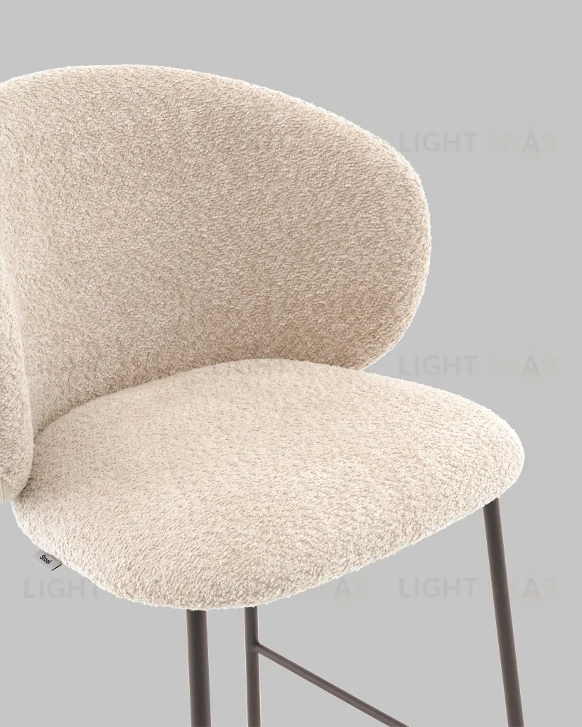Стул полубарный Блейз букле капучино, каркас серо-коричневый УТ000041390