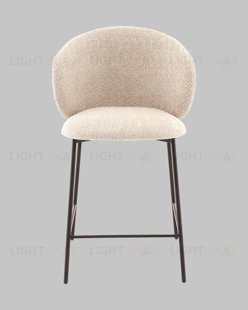 Стул полубарный Блейз букле капучино, каркас серо-коричневый УТ000041390