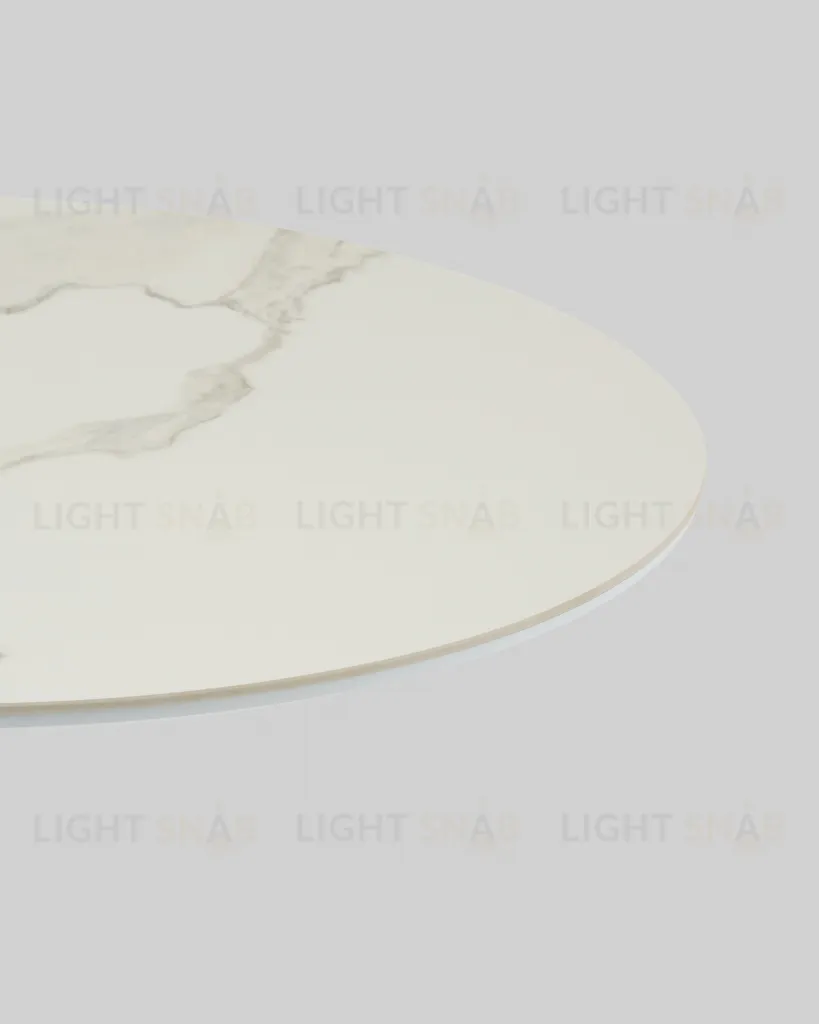 Стол круглый Терралино D90 верх керамика белый матовый, основание металл белый УТ000041595