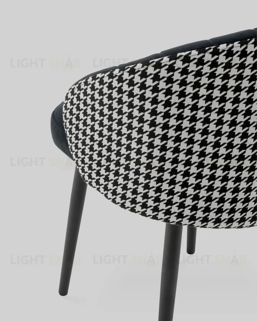 Стул Пасаденика велюр черный, спинка гусиная лапка УТ000041362