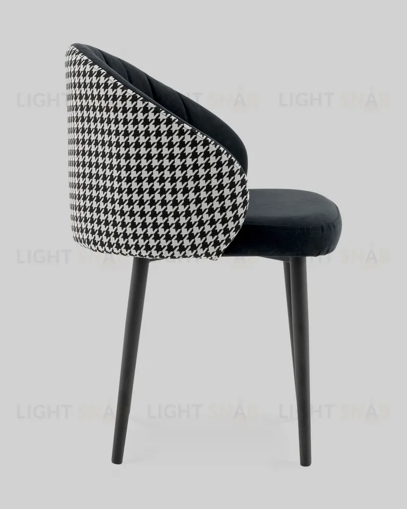 Стул Пасаденика велюр черный, спинка гусиная лапка УТ000041362