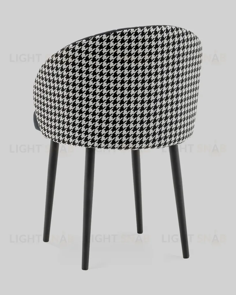 Стул Пасаденика велюр черный, спинка гусиная лапка УТ000041362