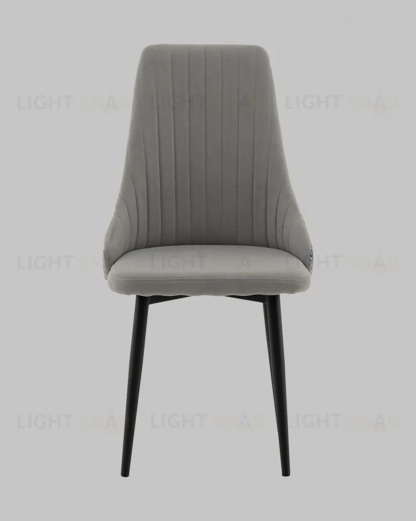 Стул Касаденика велюр серый, спинка гобелен перья УТ000041351