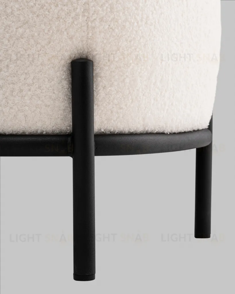 Пуф Стоун букле Fluffy молочный УТ000040879