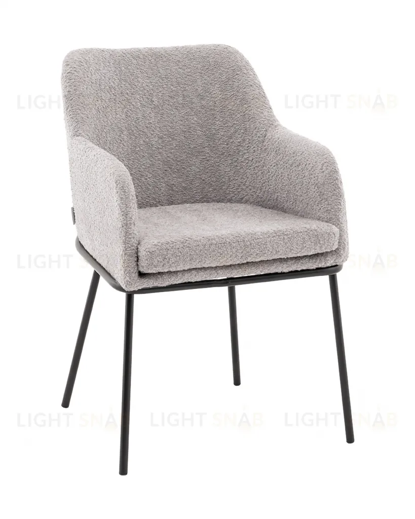 Стул с подлокотниками Кози new ткань букле серый УТ000040876
