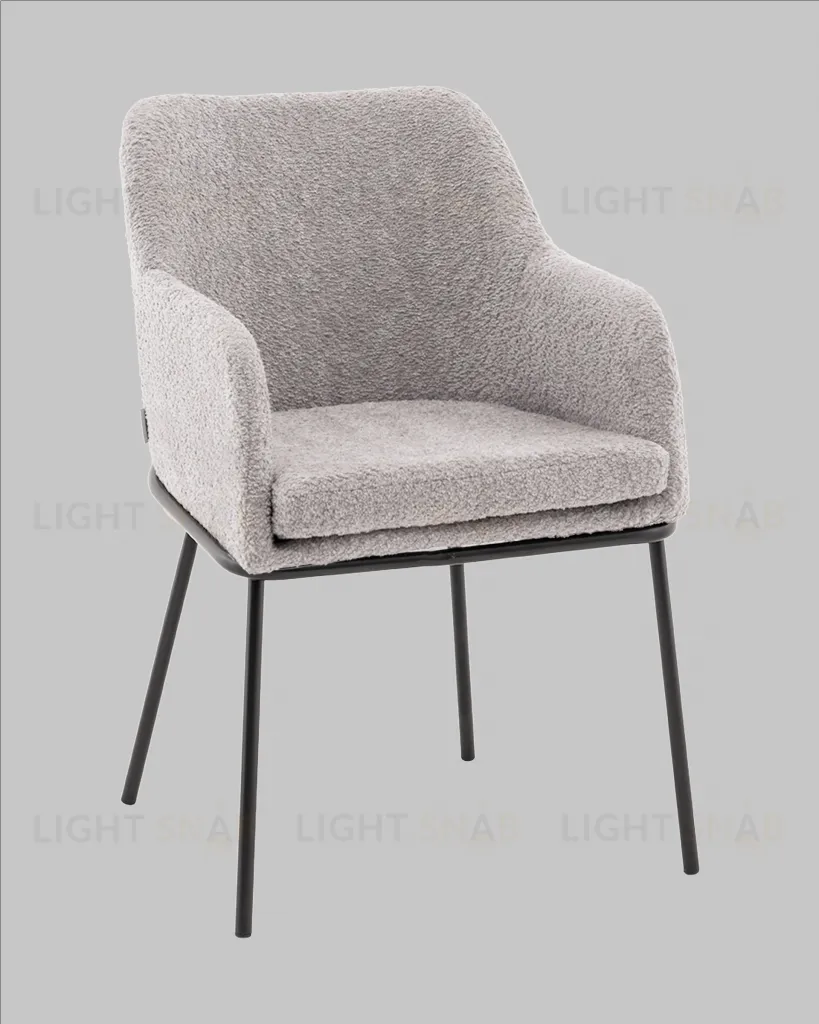 Стул с подлокотниками Кози new ткань букле серый УТ000040876