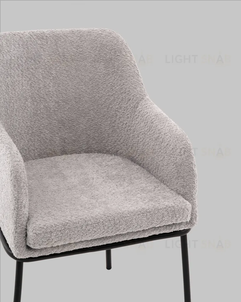 Стул с подлокотниками Кози new ткань букле серый УТ000040876