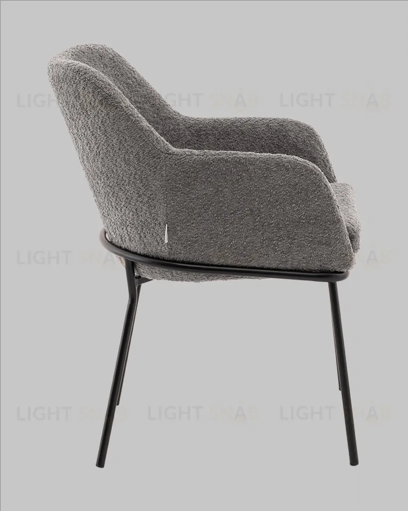 Стул с подлокотниками Кози new ткань букле тёмно-серый УТ000040878