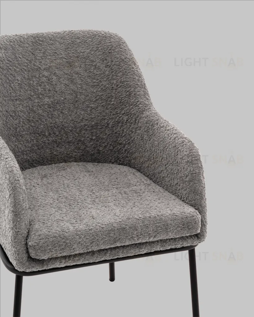 Стул с подлокотниками Кози new ткань букле тёмно-серый УТ000040878