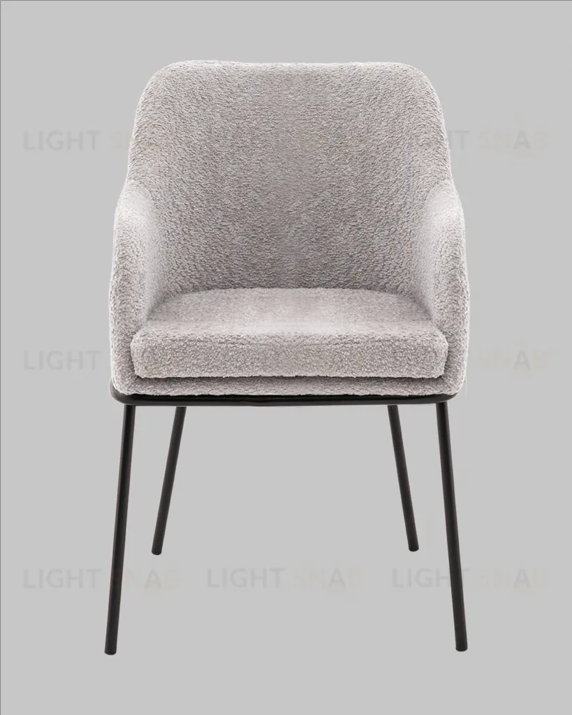 Стул с подлокотниками Кози new ткань букле серый УТ000040876