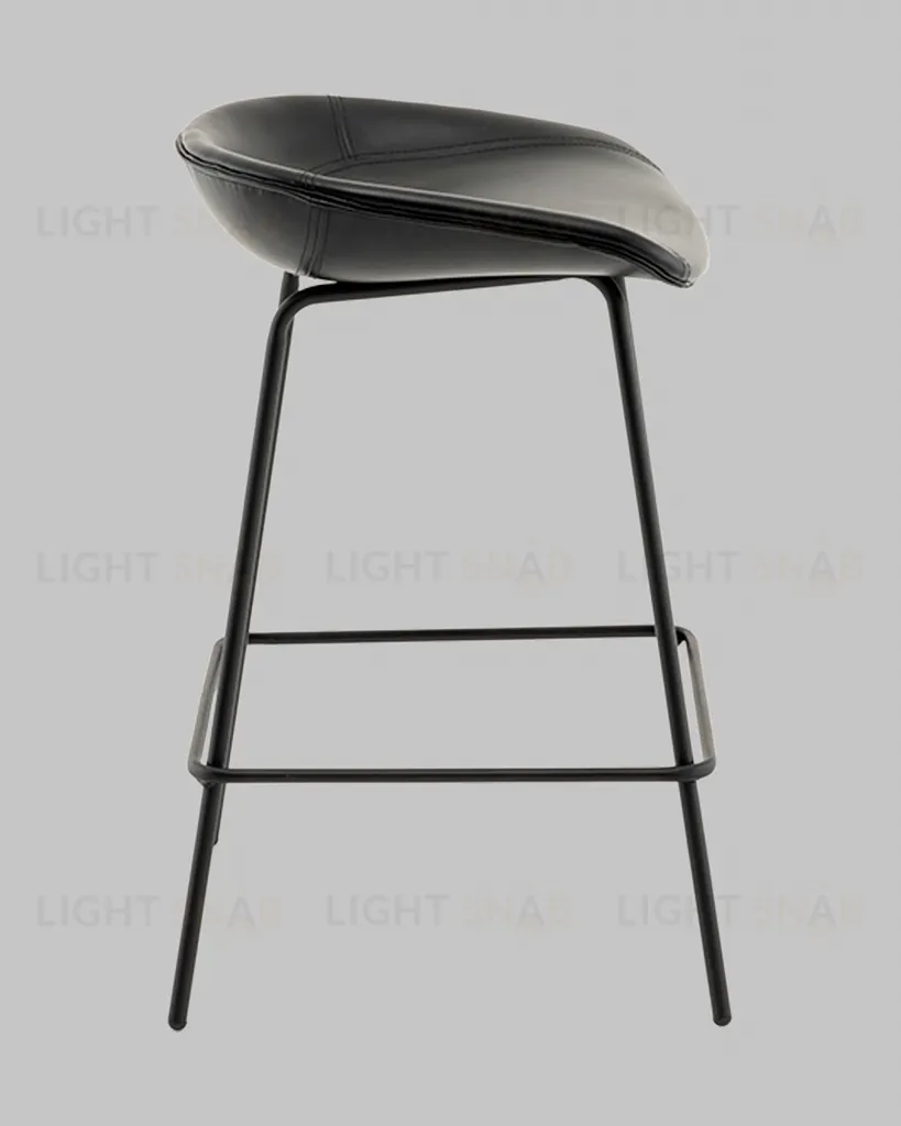 Стул полубарный Фуриоса экокожа чёрный УТ000041270