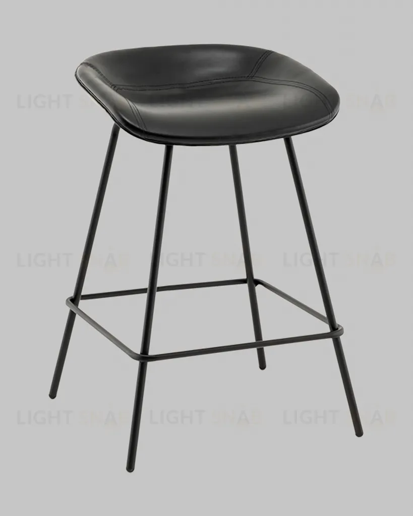 Стул полубарный Фуриоса экокожа чёрный УТ000041270