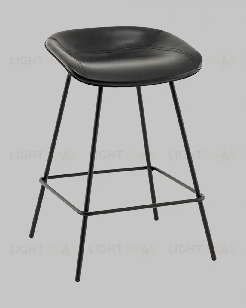 Стул полубарный Фуриоса экокожа чёрный УТ000041270