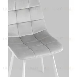 Стул Chilly велюр серебристый белые ножки УТ000039636