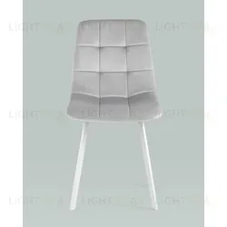 Стул Chilly велюр серебристый белые ножки УТ000039636