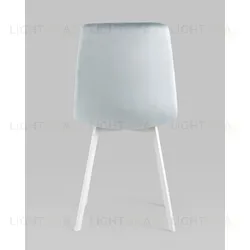 Стул Chilly велюр серо-голубой белые ножки УТ000039635